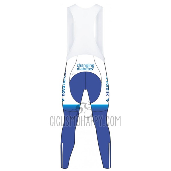 Novo Nordisk Cycling Jersey Bib Tight 2017 Men Long Sleeve Novo Nordisk White